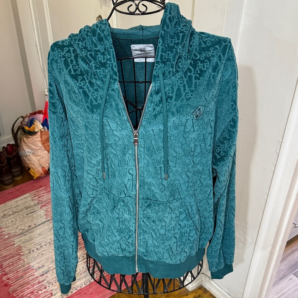 Savage X Fenty Teal Patterned Hoodie